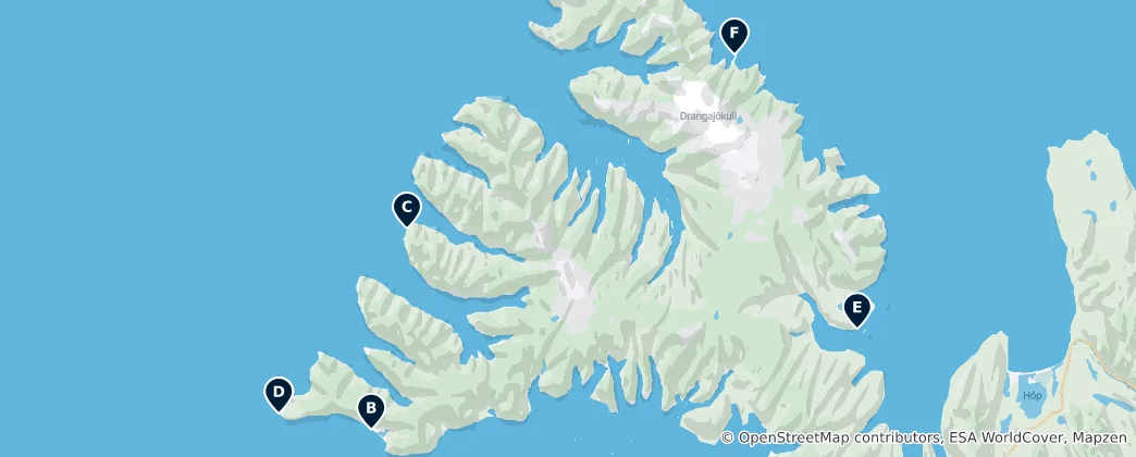 Karte von Icelandic Coastal Wonders