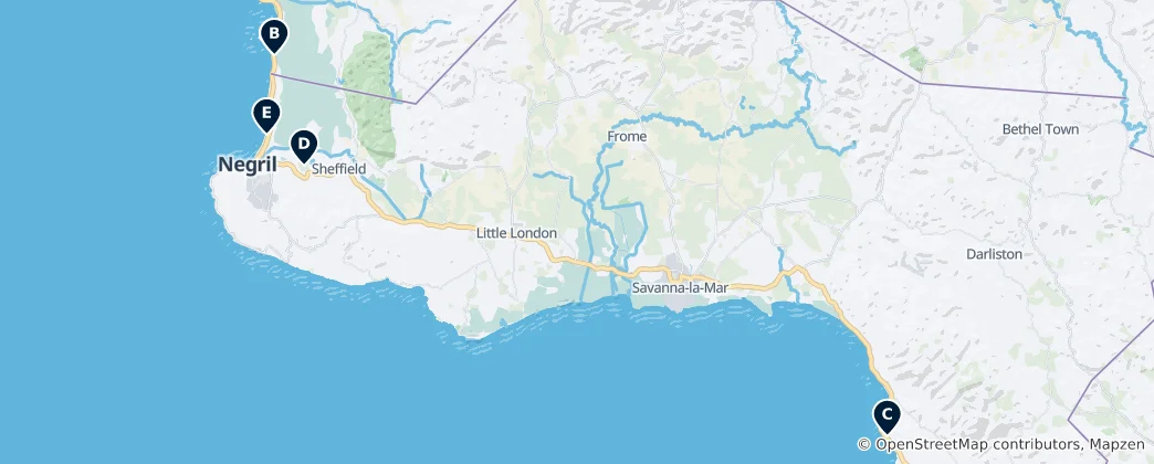 Mapa Theme Parks & Attractions