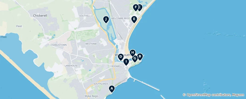 Mapa Weymouth Essentials