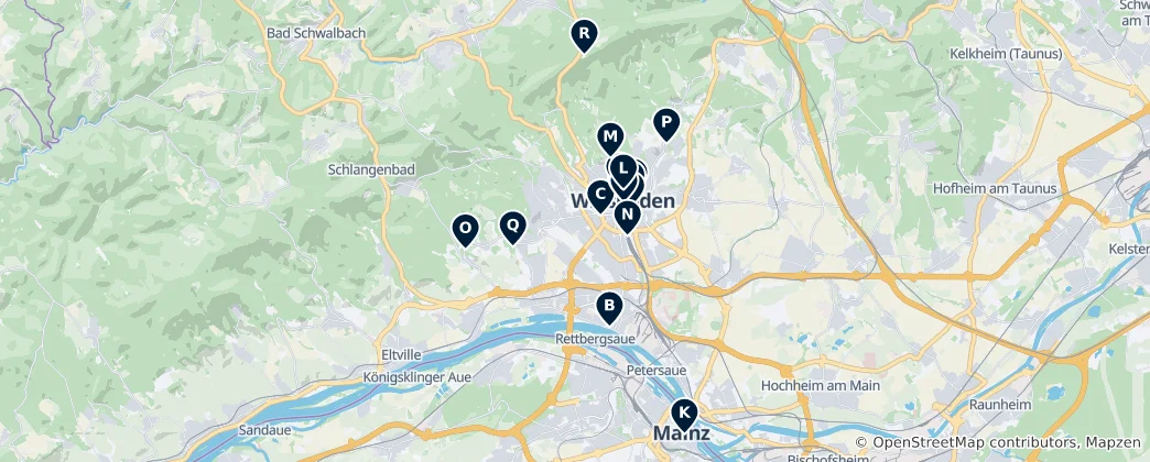 Map of Wiesbaden's Unmissable Highlights
