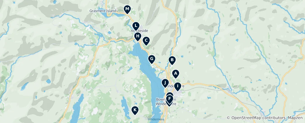 Map of Scenic Outdoor Escapes