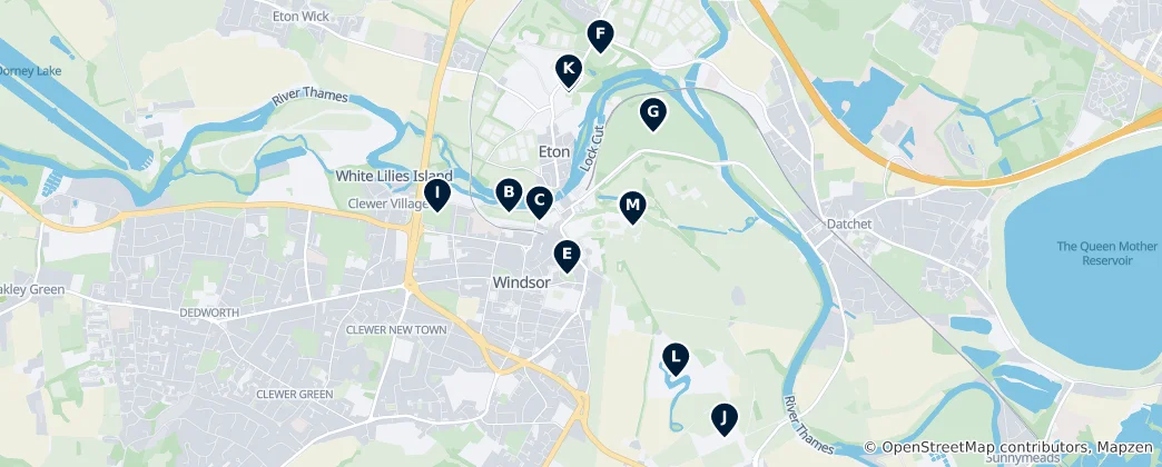 Mappa di Windsor Parks and Gardens