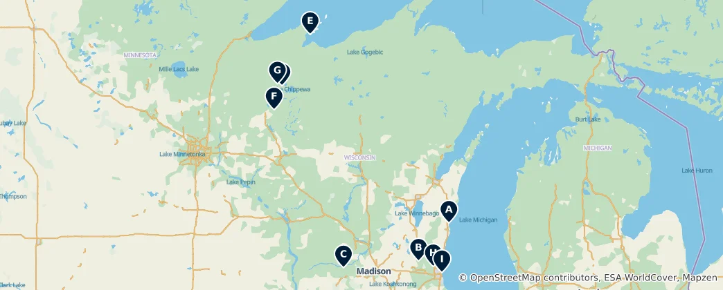 Mapa De Premier Wisconsin Golf