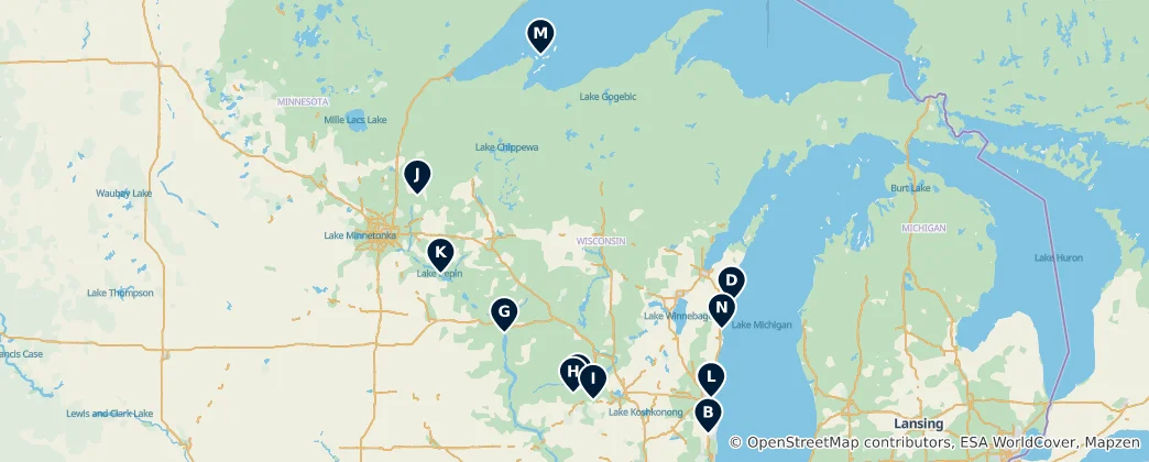 Mapa Wisconsin Essentials