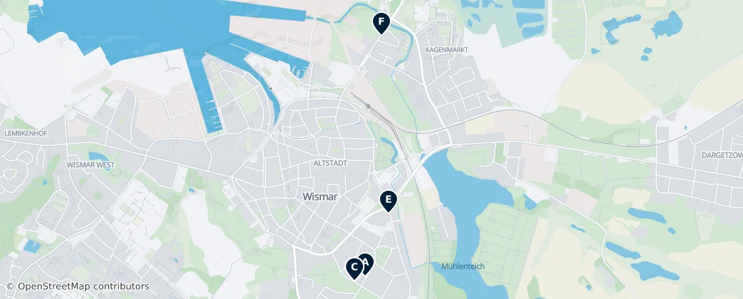 Stumbling Stones of Wismar — Carte