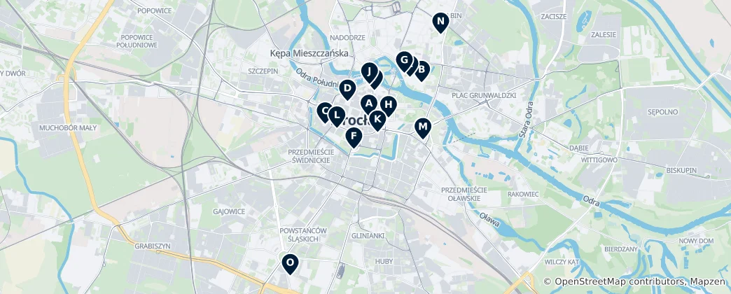 Map of Historic Churches and Synagogues