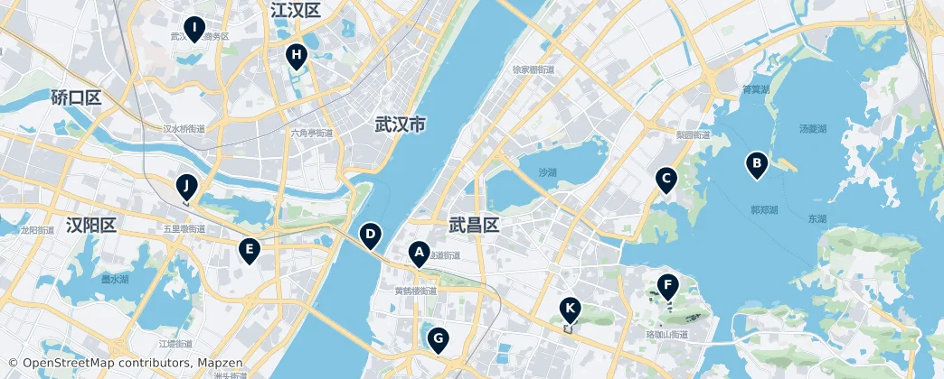Wuhan Essentials — Mapa