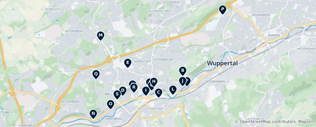 Map of Wuppertal Architectural Gems