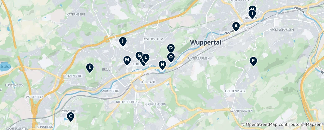 Map of Wuppertal Must-Sees