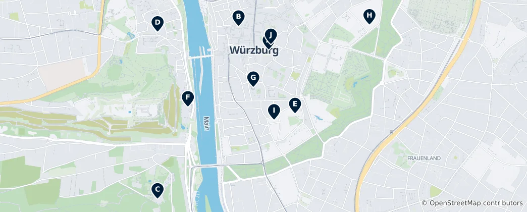 Mapa De Würzburg's Sacred Sites