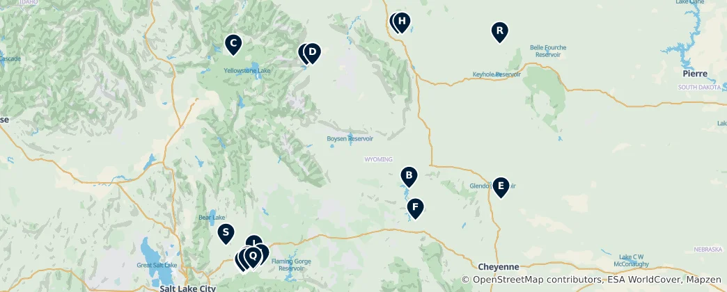Map of Iconic Dams and Ponds