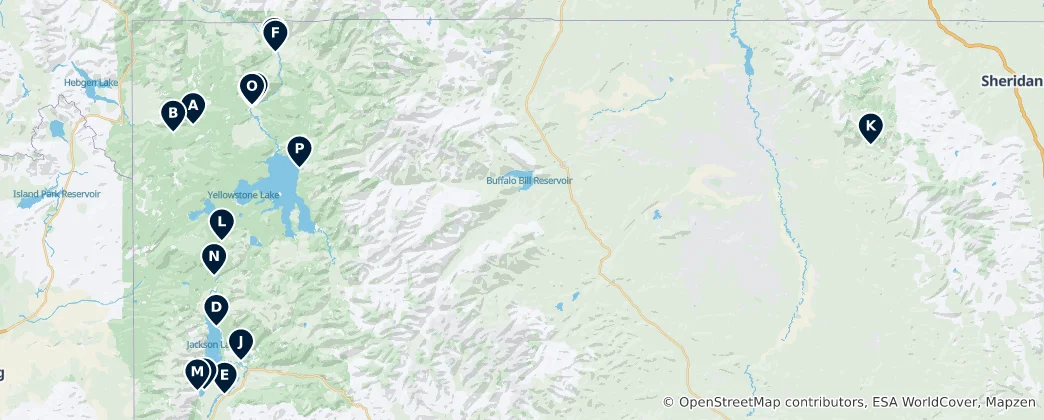 Map of Scenic Overlooks & Waterfalls