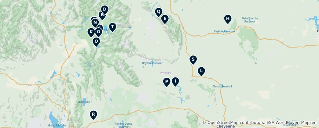 Wyoming's Natural Wonders 地图