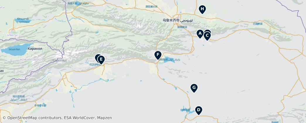 Silk Road Heritage Sites — 地图