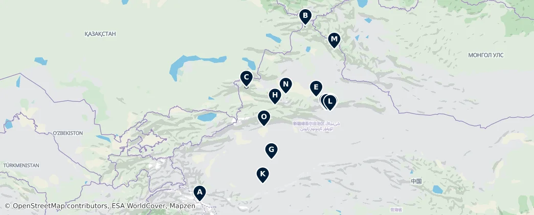 Xinjiang Uyghur Autonomous Region Essentials — 地图