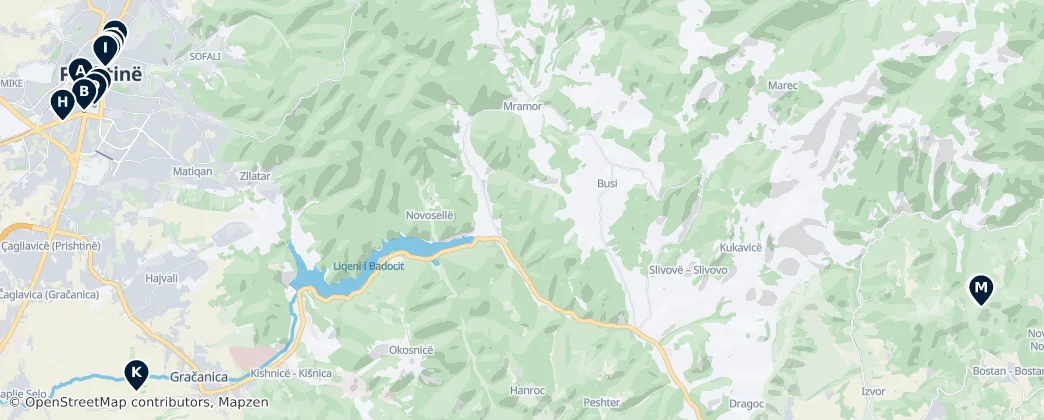 District of Prishtina Essentials — Map