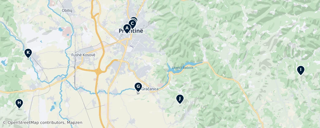 Kosovo's Historic Treasures — Map
