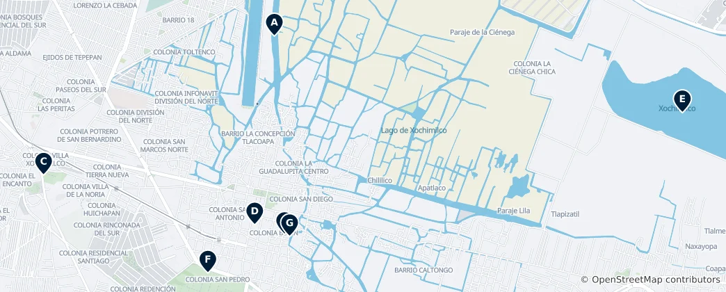Mappa di Xochimilco Essentials