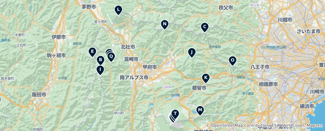 Mapa Majestic Mountains and Alpine Huts