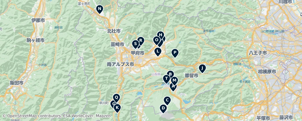 Map of Sacred Sites of Japan