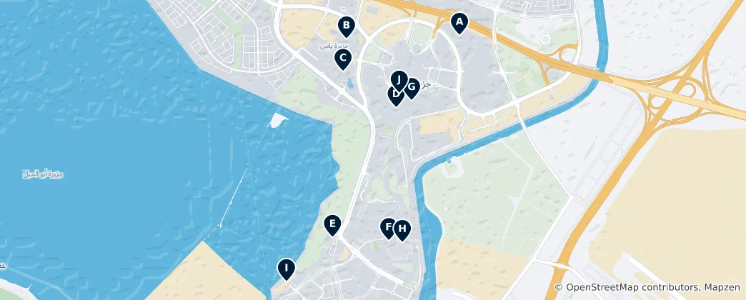 Map of Yas Island Must-Sees