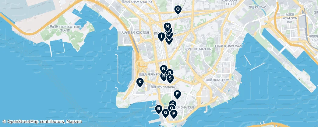 Map of Hong Kong Shopping & Entertainment