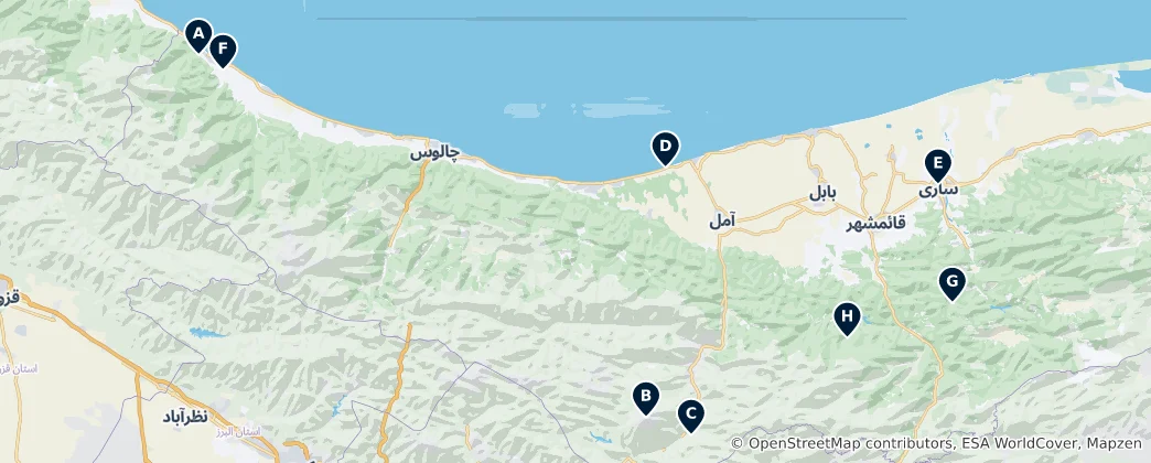 Mapa Mazandaran Province Essentials