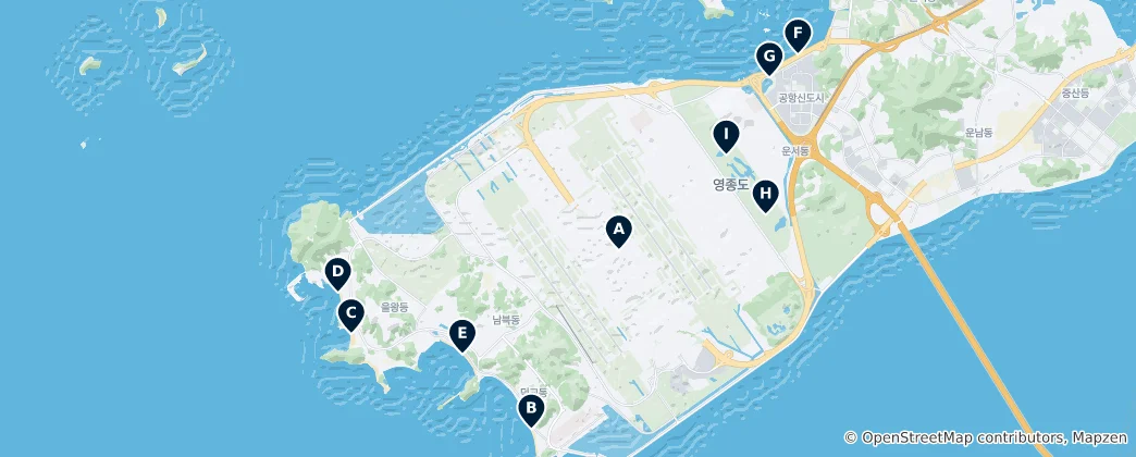 Map of Yeongjongdo's Essential Island Experiences