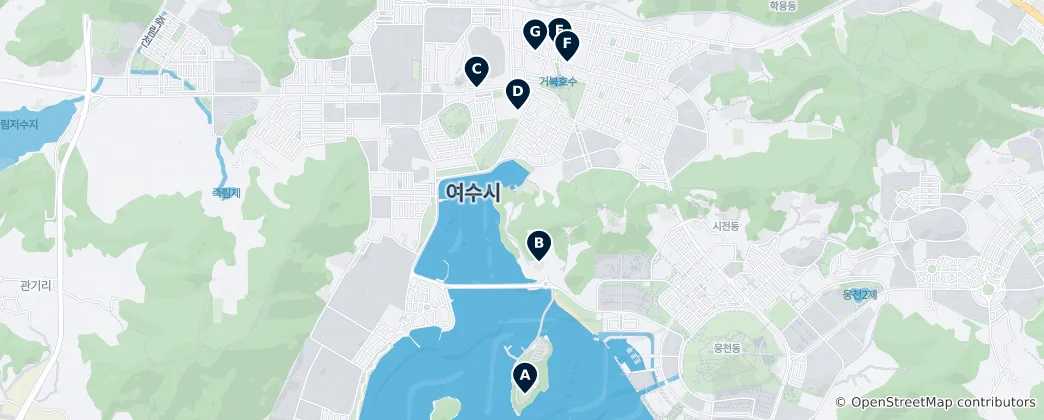 Map of Culture & Arts in Yeosu