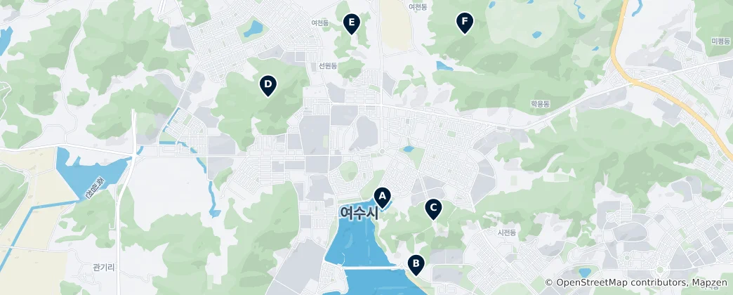 Map of Hidden Gems of Yeosu