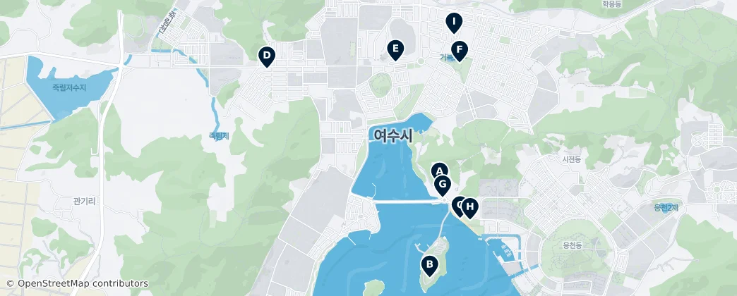 Map of Yeosu's Cultural Highlights