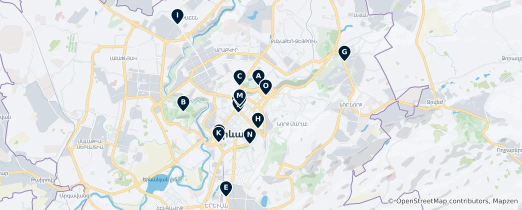 Historical Monuments of Yerevan 지도