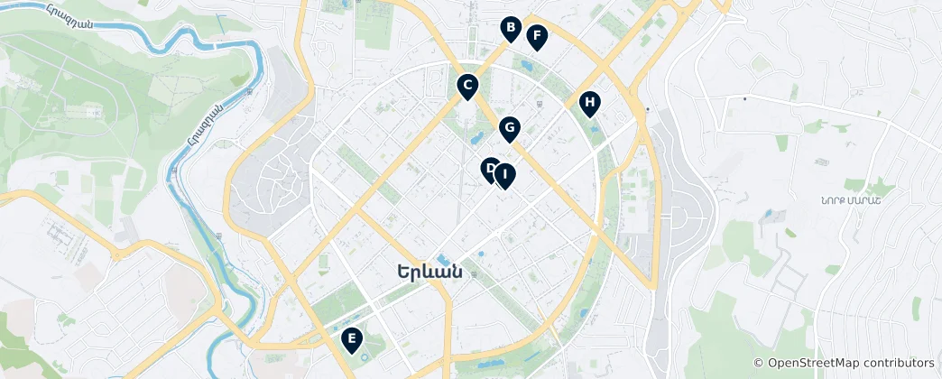 Mappa di Theatres and Cinemas