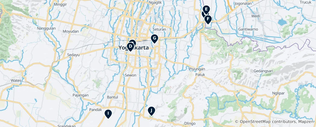 Mappa di Religious Sites & Temples