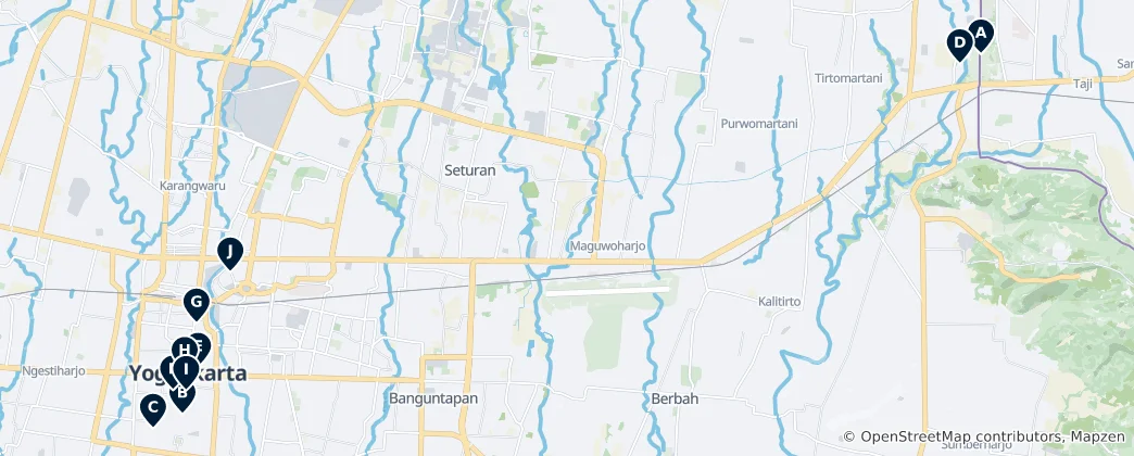Mappa di Yogyakarta Essentials