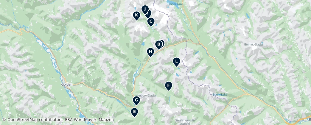 Map of Camping and Recreation Spots