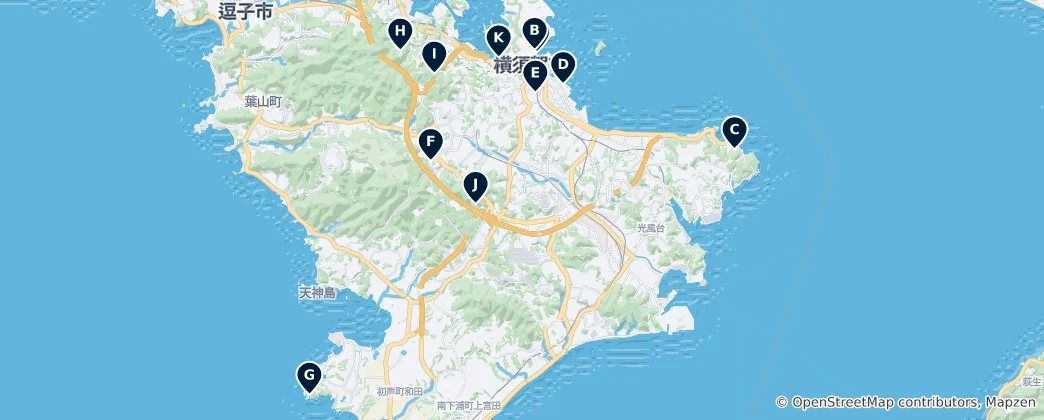 Mapa Yokosuka Essentials