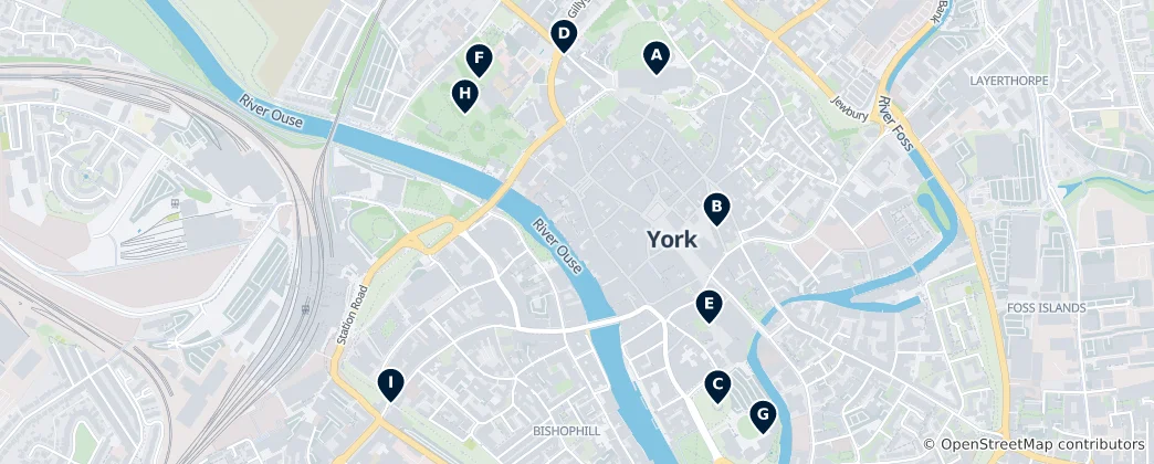 Mappa di York's Essential Treasures