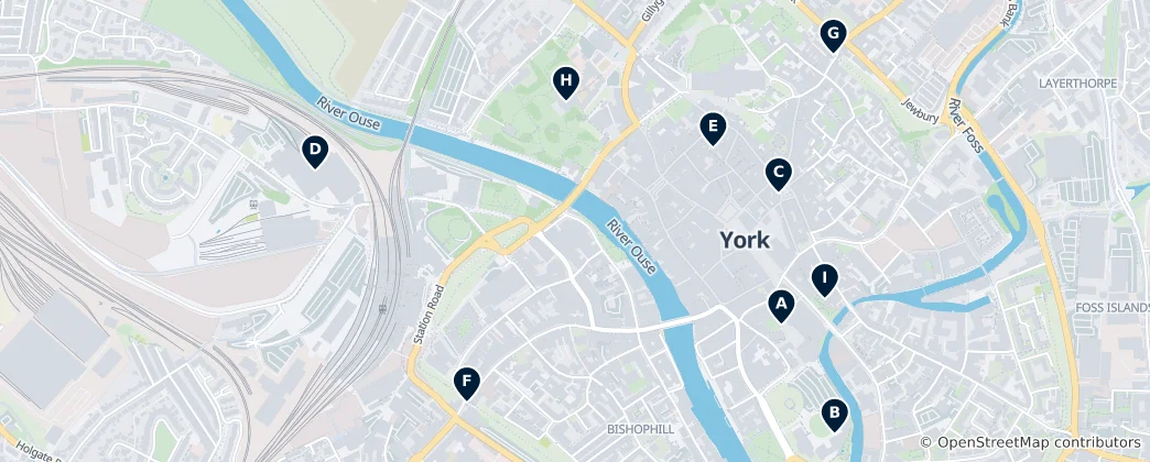 Mapa York's Museums & Galleries