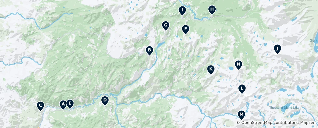 Mappa di Cime e Panorami