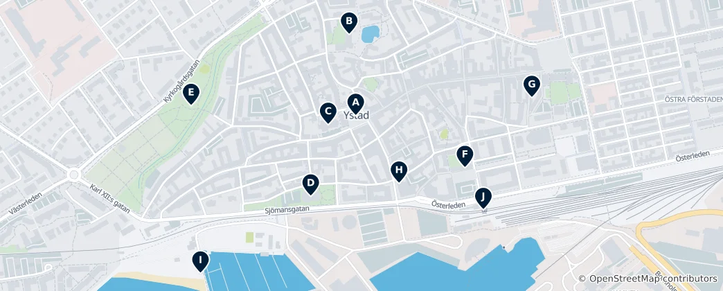 Karte von Ystads distrikt Unmissables