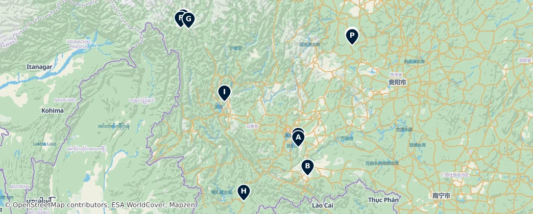 Yunnan Province: The Absolute Essentials — Map
