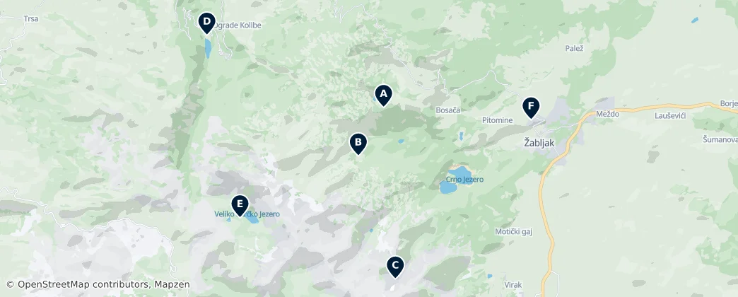 Map of Alpine Huts and Shelters