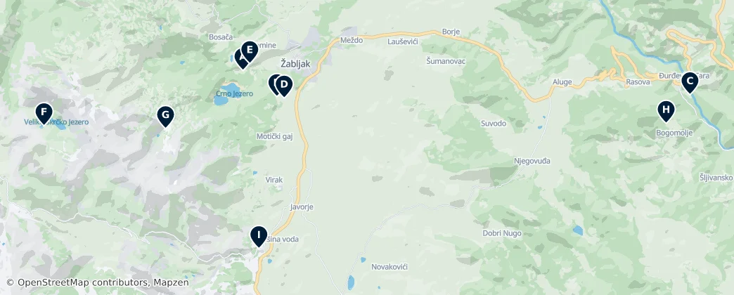 Map of Camping and Outdoor Adventures