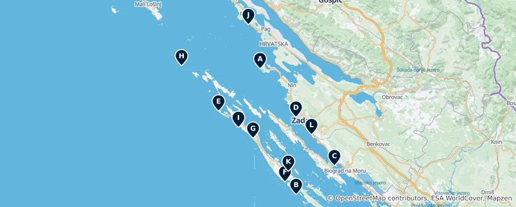 Mapa Coastal Gems & Diving