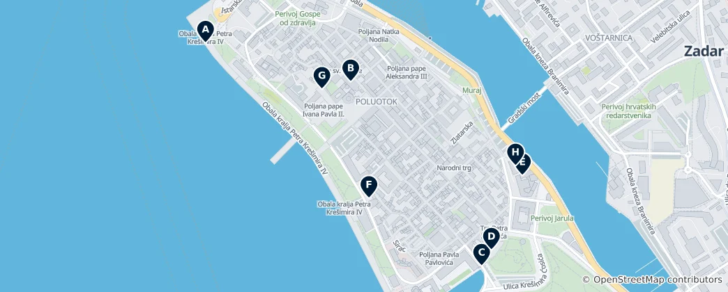 Mapa Hidden Gems of Zadar