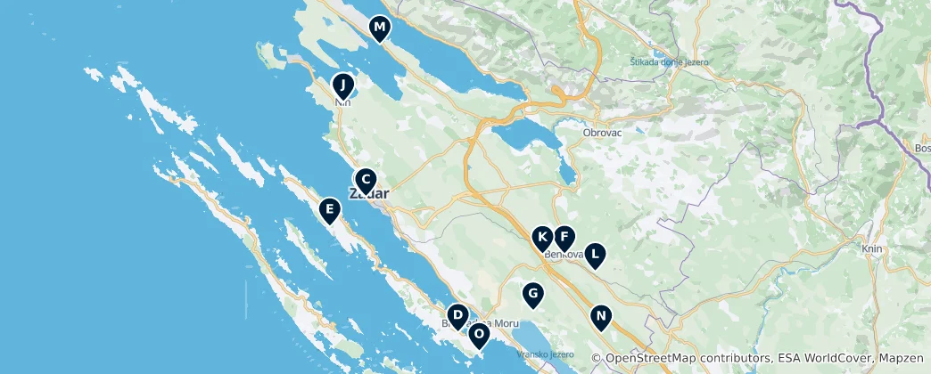 Mapa Historic Sites