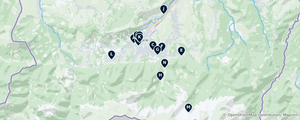Map of Zakopane Heritage Trail