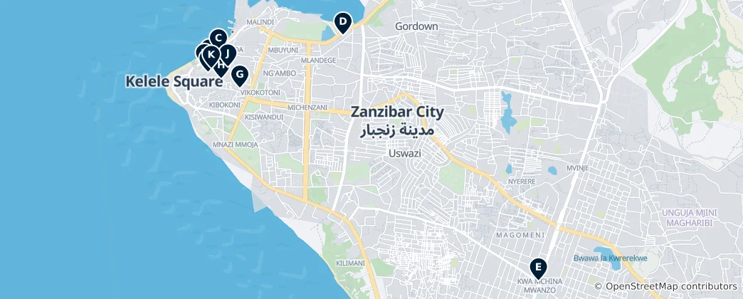 Карта Zanzibar Museums & Galleries