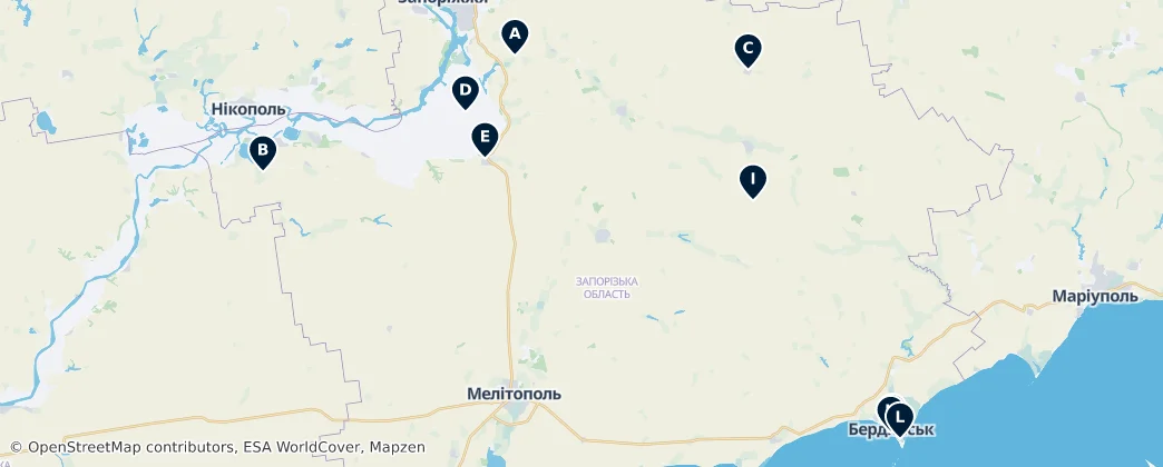 Mapa Zaporizhia Oblast Essentials